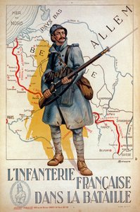 La infantería francesa en la batalla, 1917